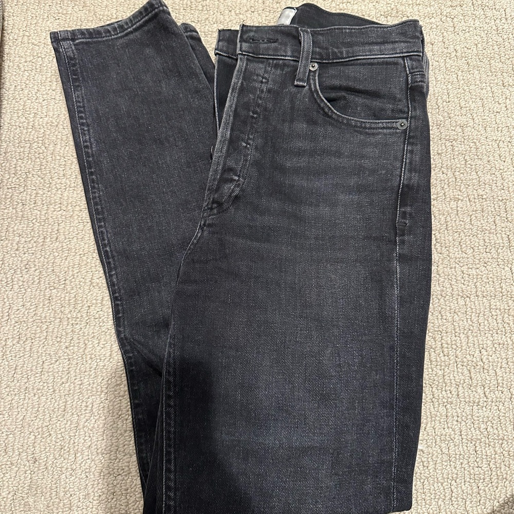 AGOLDE Straight/Skinny Jeans in faded black